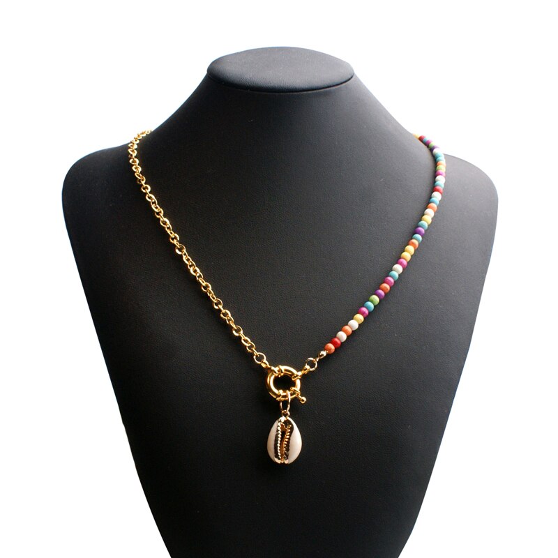 MOON GIRL Boho Cowrie Choker Natural Shell Pendant Necklace Women Design Chain Collares Fashion Collier Femme Dropshipping