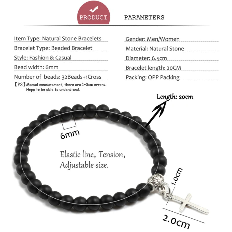 Natural Stone Beaded Bracelet