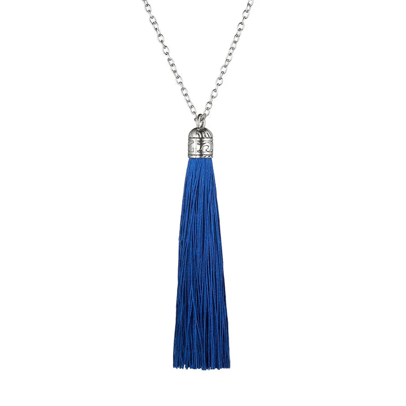 Ethnic Fringe Tassel Long Pendant Necklace Jewelry