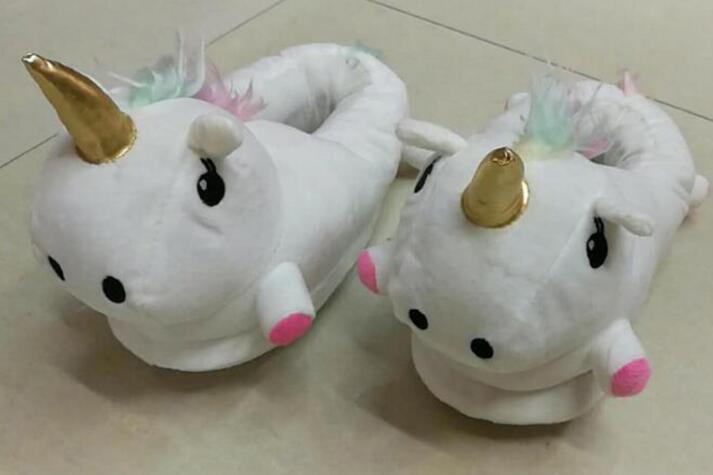 Size 36-41 Adult Unicorn Home Slippers Women Unicornio Pantufa Cute Shoes Cartoon Fur Unisex Indoor Chausson Licorne Chinelo k46