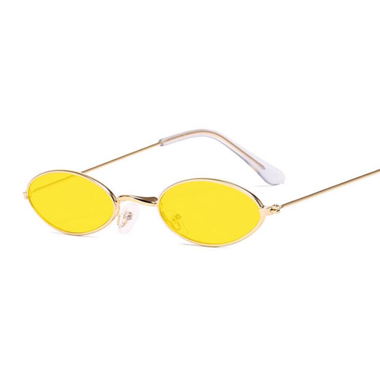 Small Frame Black Shades Round Sunglasses Woman Oval Brand Designer Vintage Fashion Pink Sun Glasses Female Oculos De Sol