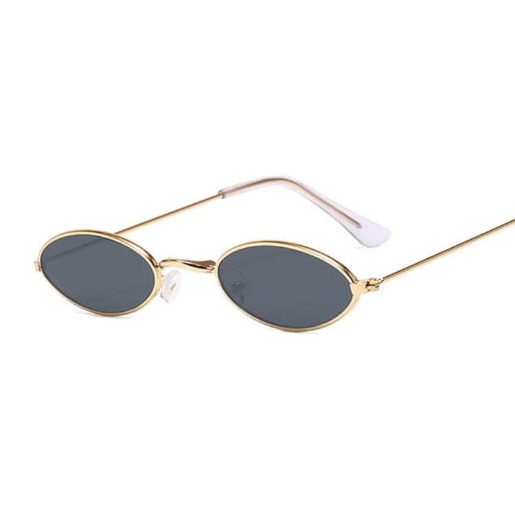 Small Frame Black Shades Round Sunglasses Woman Oval Brand Designer Vintage Fashion Pink Sun Glasses Female Oculos De Sol