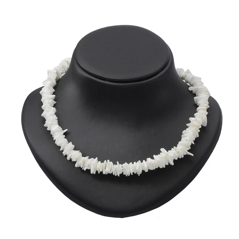 Vintage Smooth Puka Shell Bib Collar Necklace