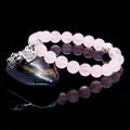Natural Stone Pink Crystal Bracelets & Bangles For Women Men Color Pendent Charm Bracelet Casual Jewelry Love Gift - Charlie Dolly