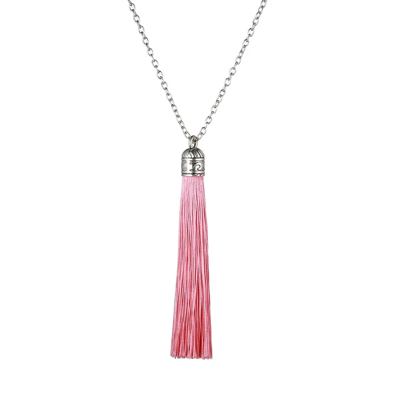 Ethnic Fringe Tassel Long Pendant Necklace Jewelry