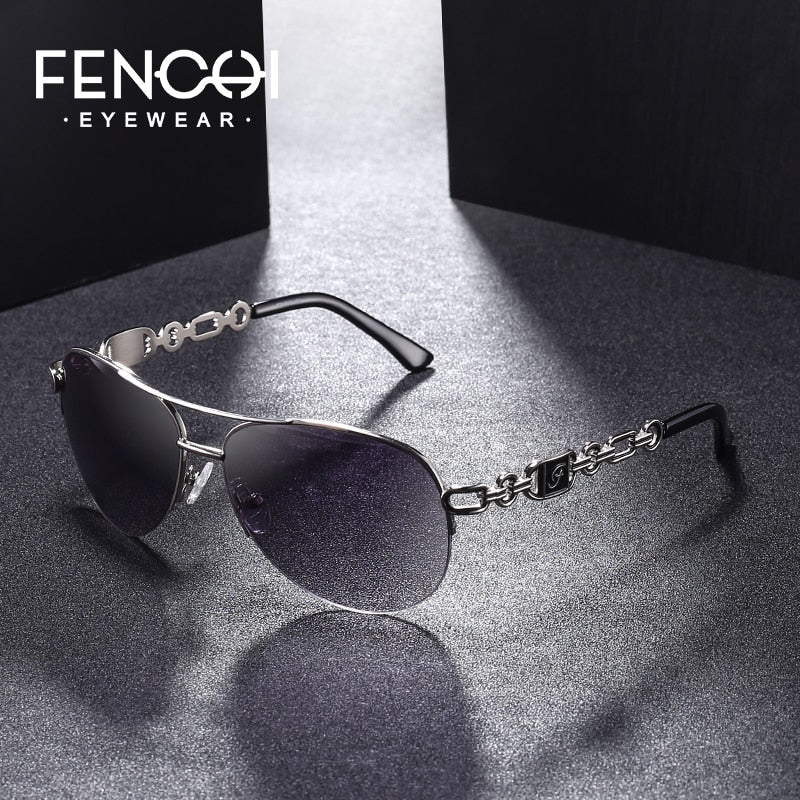 FENCHI Women Sunglasses DesignerTrendy Brand Vintage Pink Mirror Sun Glasses Ladies Cat Eye Eyewear Oculos Feminino De Sol
