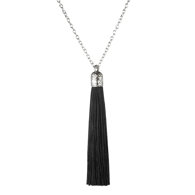 Ethnic Fringe Tassel Long Pendant Necklace Jewelry