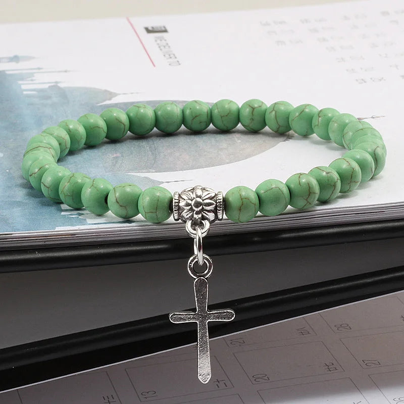 Natural Stone Beaded Bracelet