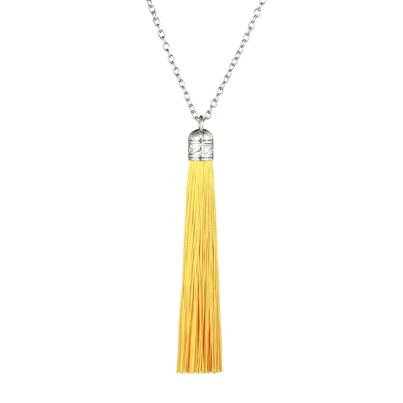 Ethnic Fringe Tassel Long Pendant Necklace Jewelry