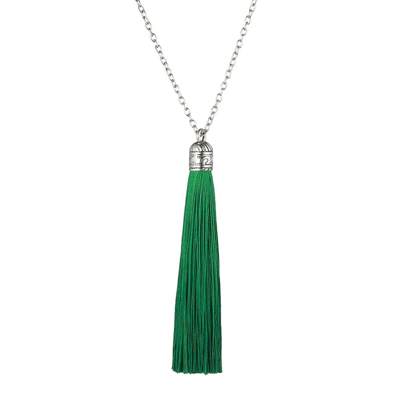 Ethnic Fringe Tassel Long Pendant Necklace Jewelry