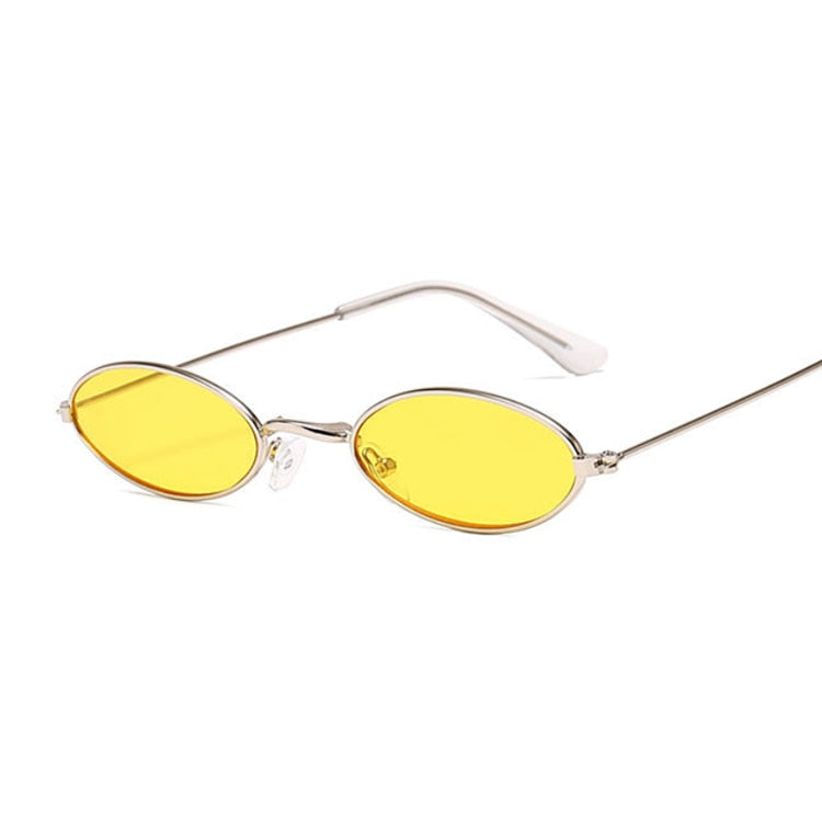 Small Frame Black Shades Round Sunglasses Woman Oval Brand Designer Vintage Fashion Pink Sun Glasses Female Oculos De Sol