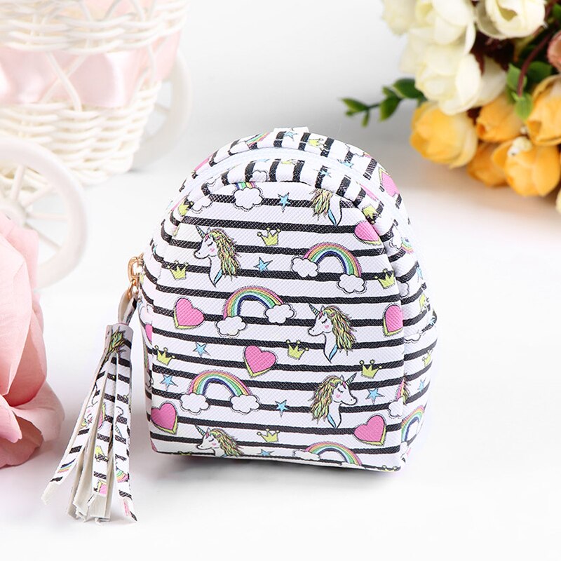 2023 Cartoon Women Girls Mini Coin Bag Cat Printed Coin Purse Keys Card Holder Wallet Money Bags Earphone Package Kids Gifts