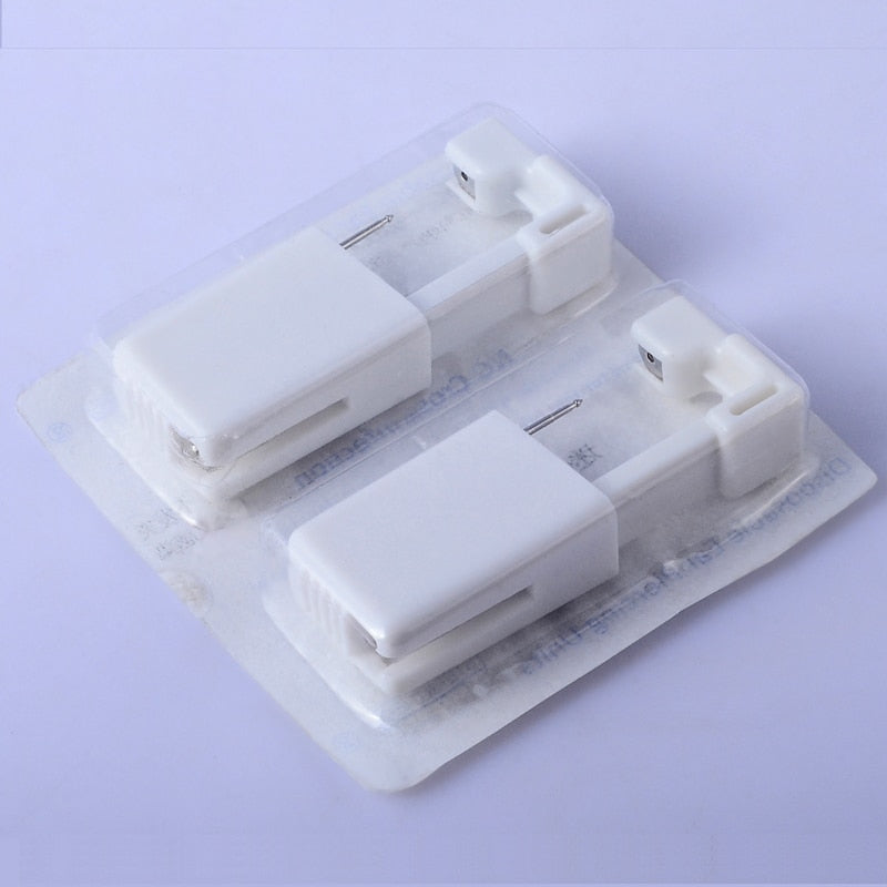 Disposable Sterile Ear Piercing Unit Cartilage Tragus Helix Piercing Gun Tool Kit Build In Steel Stud Earring Star Ball