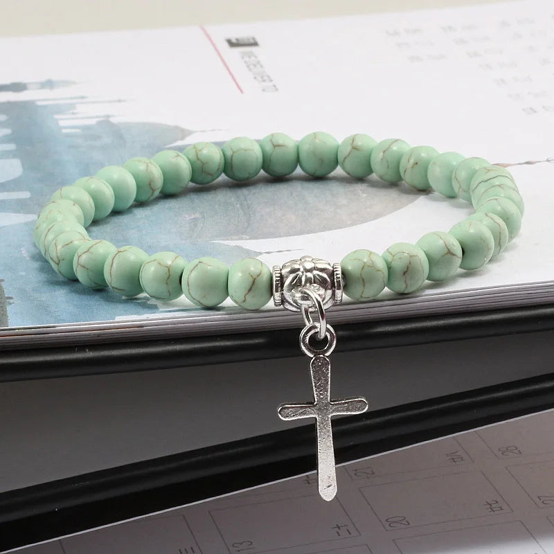 Natural Stone Beaded Bracelet