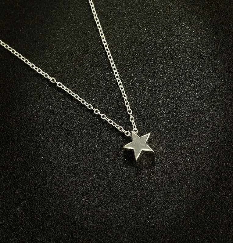 Simple Star Pendant Boho Clavicle Chain Necklace