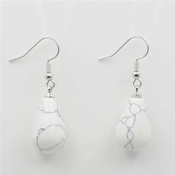 Obsidian Rose Quartz Teardrop Healing Earrings Jewelry