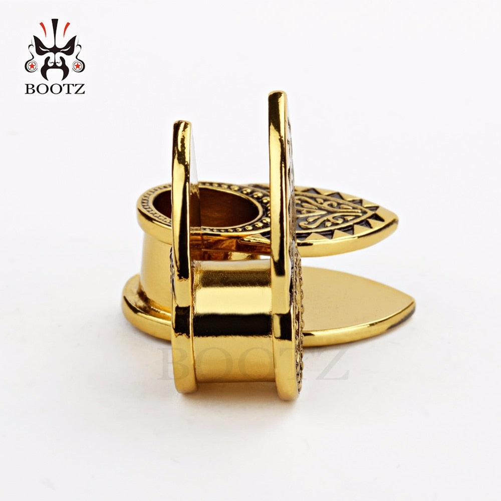 KUBOOZ Ear Plugs Tunnels Piercing Gauges Fashion Expander Stretchers Earring Stainless Steel Jewelry For Women Men 6mm 8mm 10mm