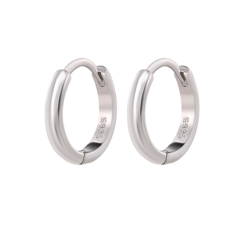AIDE 6mm/8mm CZ Crystal Piercing Ear Tragus Cartilage Jewelry 925 Silver Nose Hoop Nose Ring 2020 Body Jewelry Wholesale