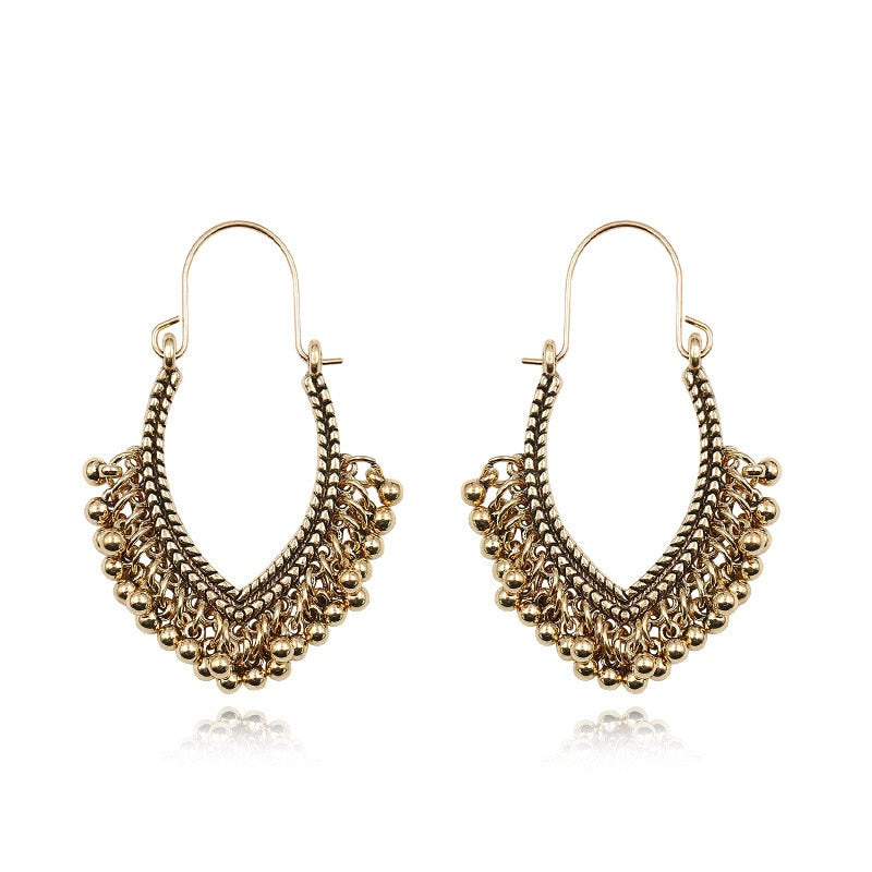 Exknl Big Long Drop Earrings for Women Geometric Bell Bohemian Cross Vintage Tassel Flower Earrings Fashion Jewelry Accessories