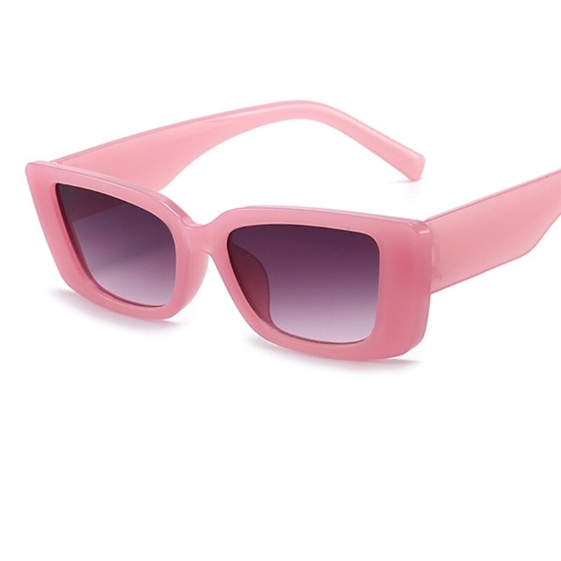 Vintage Small Pink Shades For Women Square Sunglasses 2021 Luxury Designer Rectangle Sun Glasses Female Nude Eyewear UV400
