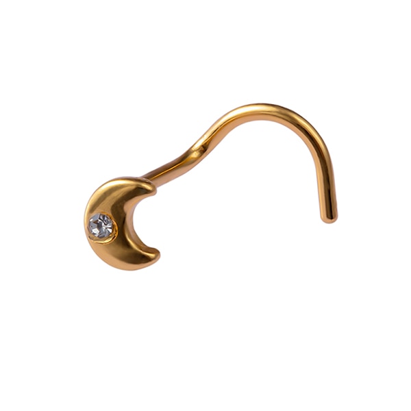 1PCS Fashion Nose Piercing rings 20G Steel Bar Nostril Nose Septum 5-Shape Screws Nose Studs Delicate Piercing Jewelry In Nose