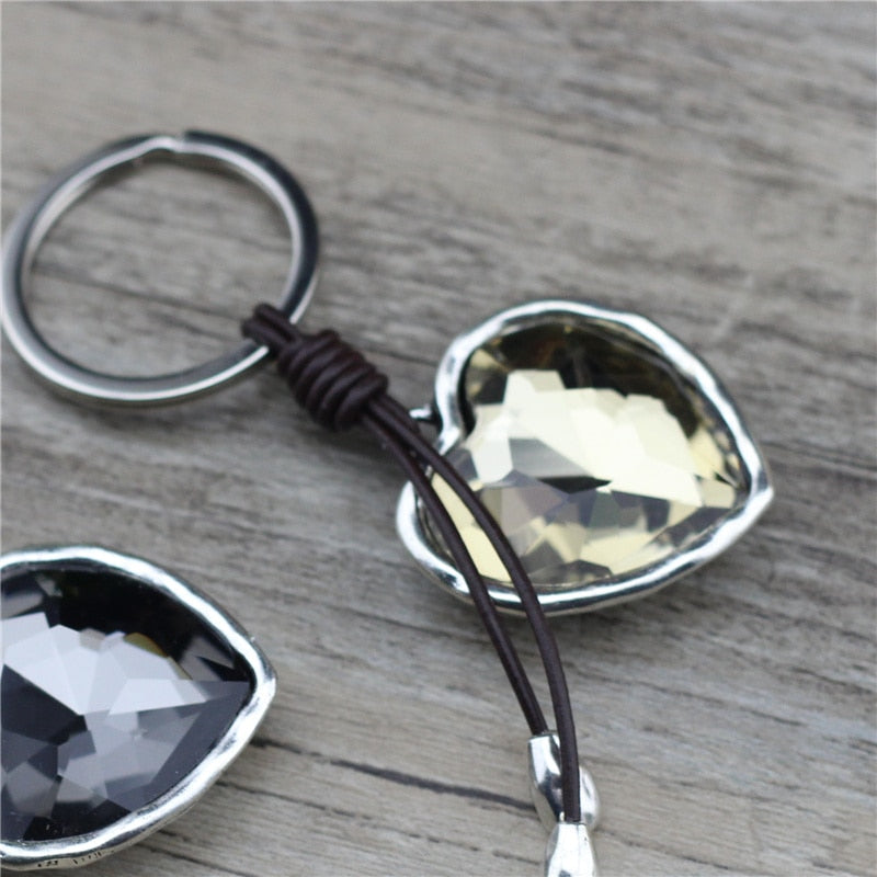 Anslow Brand Fashion Jewelry Classic Large Pendant Ocean Heart Keychain Key Rings For Lady Door Car Bag AccessoriesL LOW0015KY