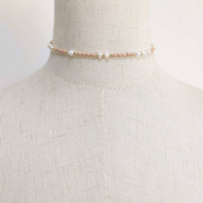 Exquisite Beaded Crystal Natural Shell Necklace Ohemia Style Handmade Women Statement Collares De Moda Beach Jewelry Friendship
