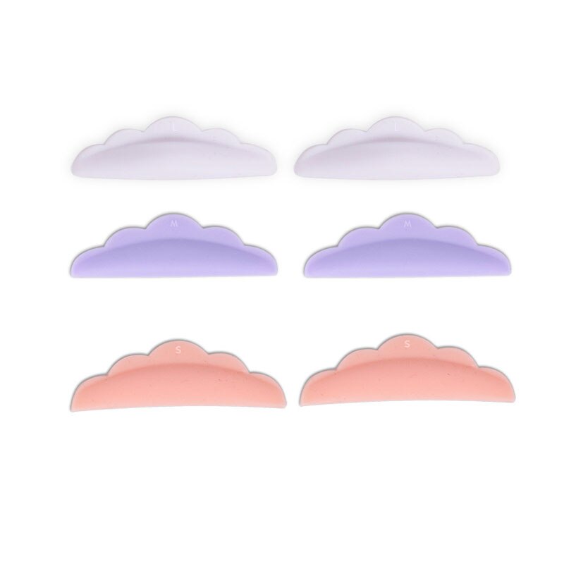 3pairs Pink Eyelash Perm Silicone Pad Recycling Lashes Rods Shield lifting 3D Eyelash Curler Makeup Accessories Applicator Tool