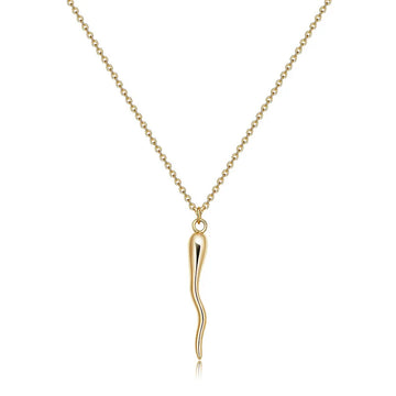 2021 New Fashion Women's Personality Summer Gold Italian Corner Pendant Chain Horn Charm Lucky Pendant Party Necklace - Charlie Dolly