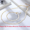 ORSA JEWELS 14K Gold Plated Genuine 925 Sterling Silver Paperclip Neck Chain 6/9.3/12mm Link Necklace for Women Men Jewelry SC39 - Charlie Dolly