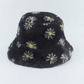 2021 New Fashion Korean Pink Cow Print Bucket Hat Faux Fur Winter Hats For Women Warm Plush Fisherman Caps - Charlie Dolly