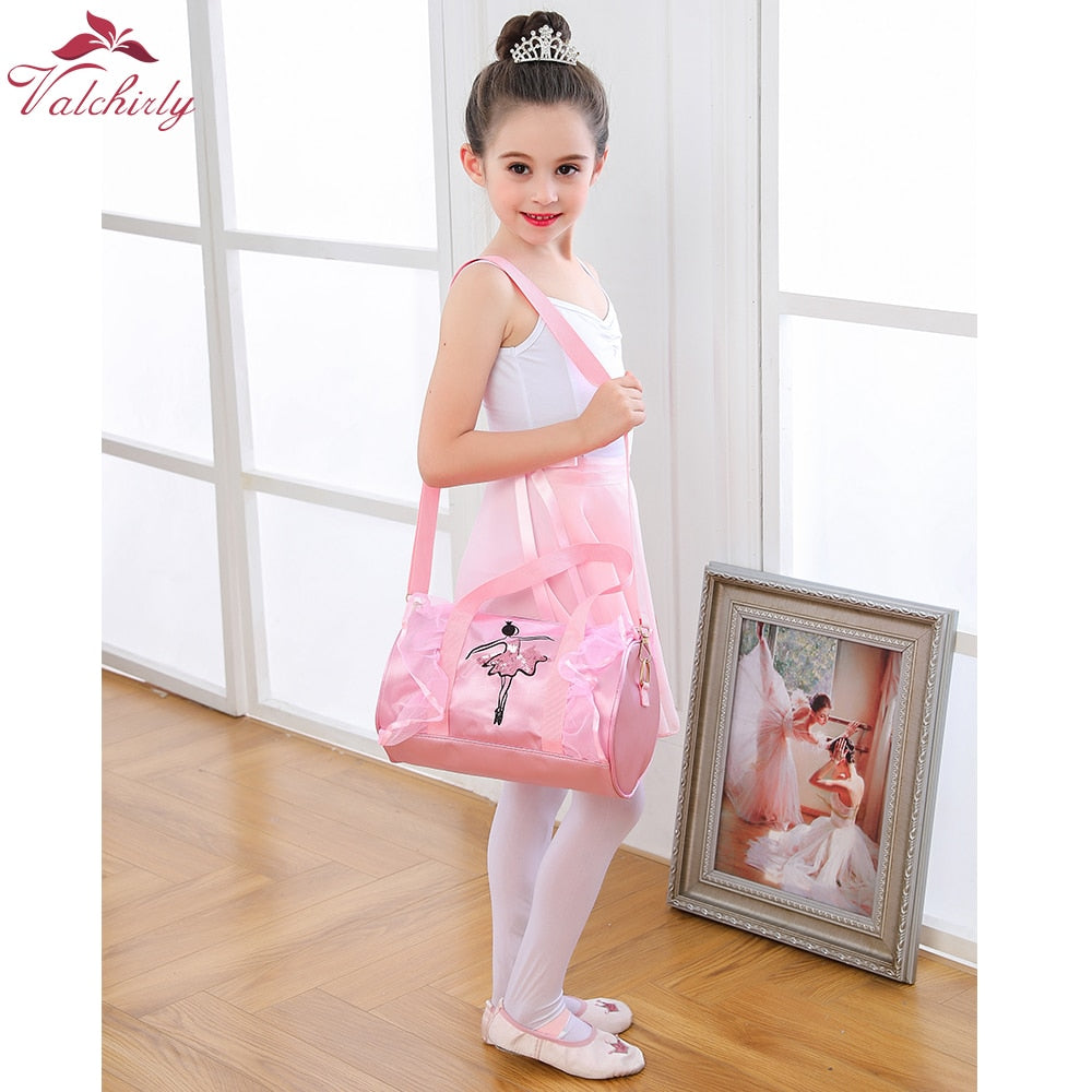 Ballet Dance Bags Pink Girls Sports Dance Kids Backpack Baby Barrels Package Bag Costume Clothes Shoes Dress Handbag