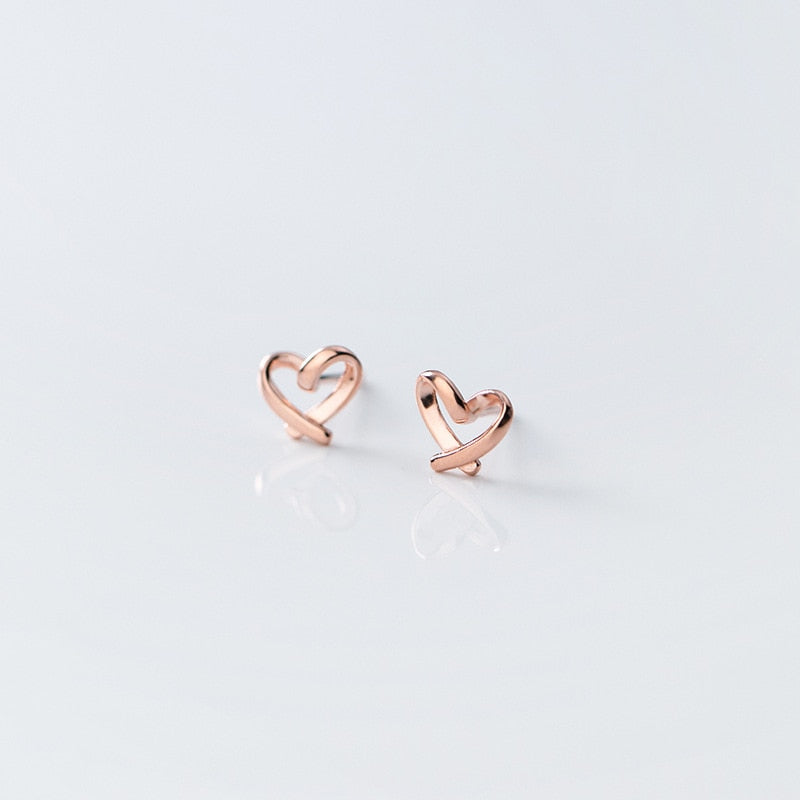 La Monada Small 925 Sterling Silver Stud Earrings For Women Piercing Ear Women Silver Earring 925 Heart Earrings Silver 925