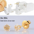 Disposable Sterile Ear Piercing Unit Cartilage Tragus Helix Piercing Gun Tool Kit Build In Steel Stud Earring Star Ball - Charlie Dolly