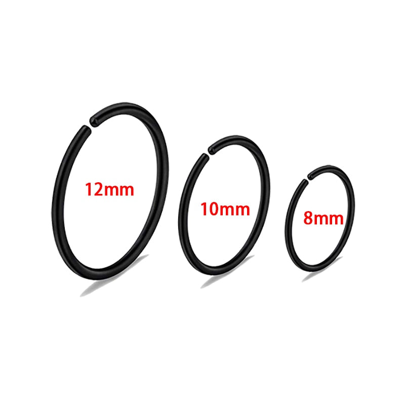 1pc Copper Nose Rings Hoop Septum V-Shap Ear Stud Tragus Cartilage Earring Helix Eyebrow Lip Piercing Nariz Body Jewelry 18G