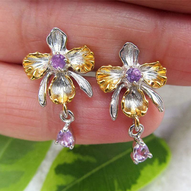 Green Enamel Coconut Leaf Pearl Drop Earrings Jewelry