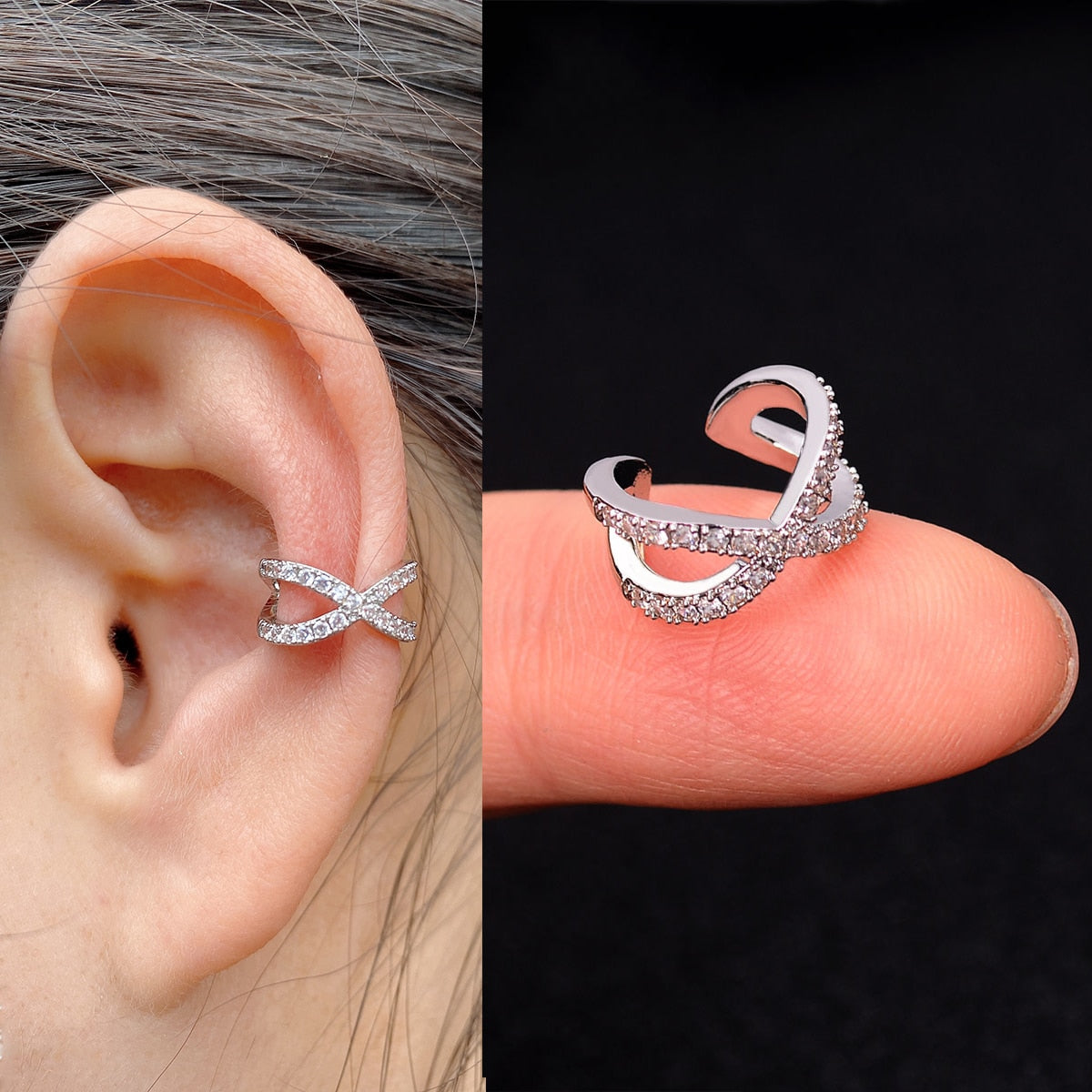1Pcs Hot Sale Cute Metal Leaf Earcuff Clips On Earring for Women Girls No Fake Piercing Cartilage Earrings Ear Ring Without Hole