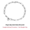 ORSA JEWELS 14K Gold Plated Genuine 925 Sterling Silver Paperclip Neck Chain 6/9.3/12mm Link Necklace for Women Men Jewelry SC39 - Charlie Dolly