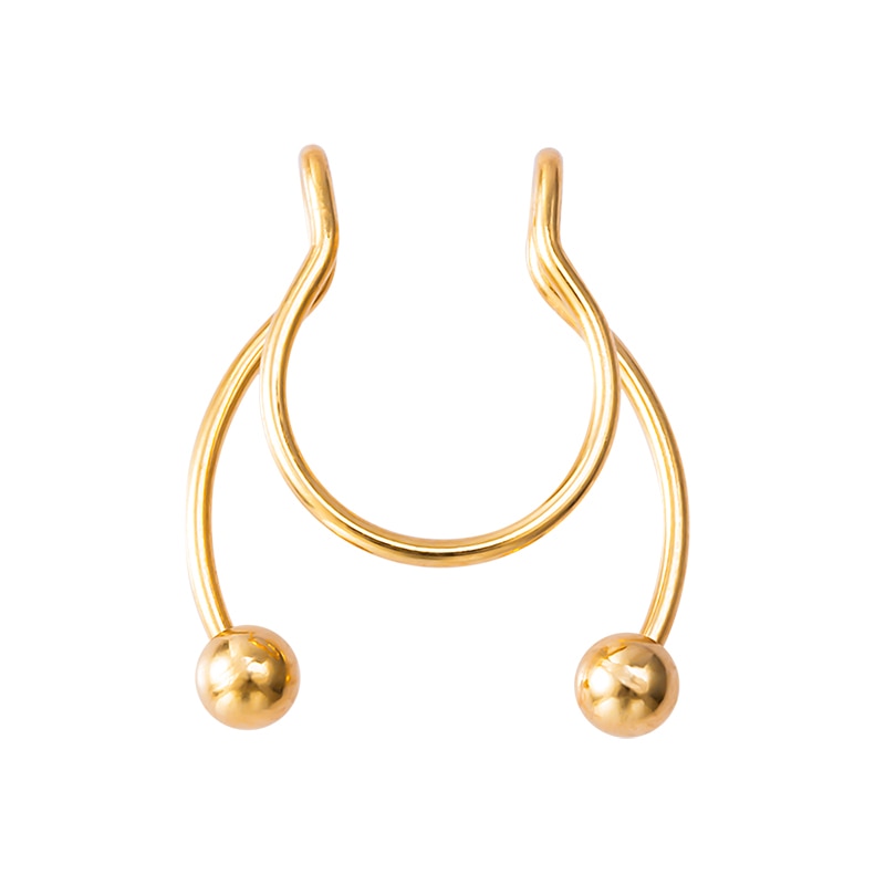 Fake Nose Ring Non Piercing Horseshoe Septum Piercing Magnetic Hoop Stainless Steel Reusable Magnet Punk for Women Jewelry Gifts