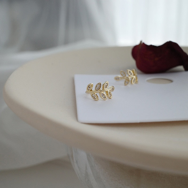 1Pcs Hot Sale Cute Metal Leaf Earcuff Clips On Earring for Women Girls No Fake Piercing Cartilage Earrings Ear Ring Without Hole
