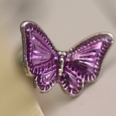 1Pcs INS Little Butterfly Stud Tragus Earring For Women Acrylic Rainbow Titanium Steel Screw Piercing Mid Low Helix Earring