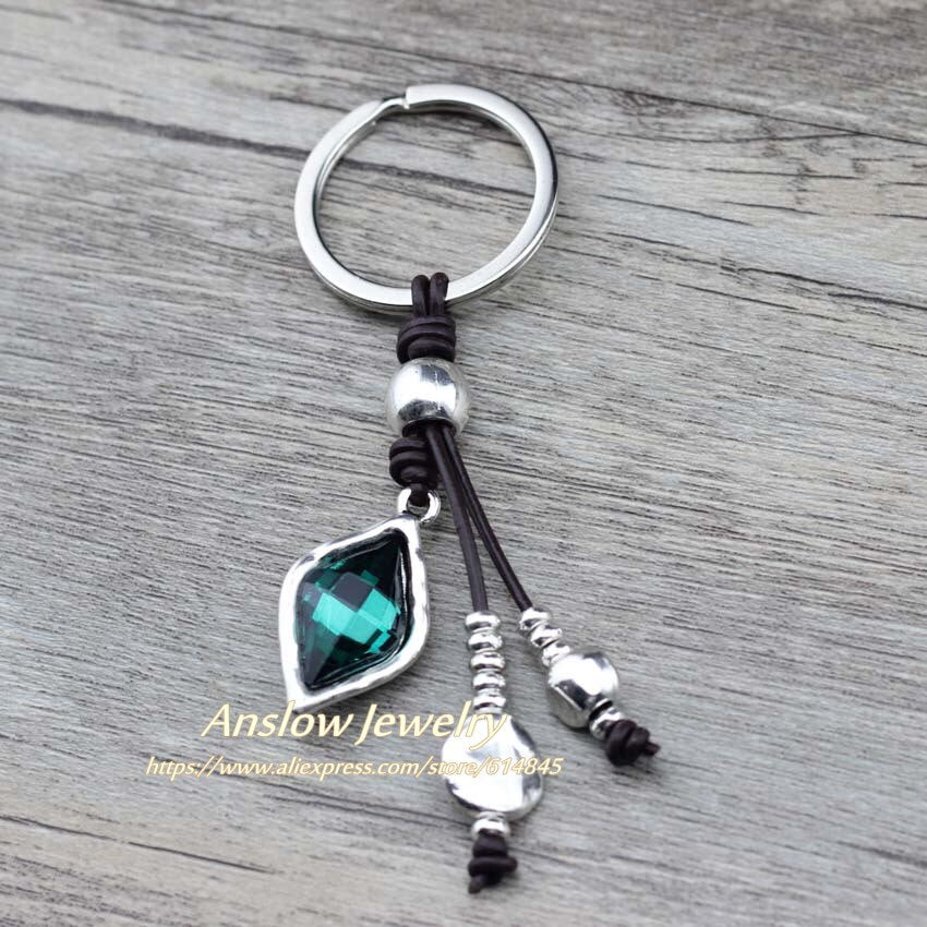 Anslow Fashion Jewelry Wrap Crystal Custom Keychain For Female Women Key Chains Ring Girl Friendship Gift LOW0018KY