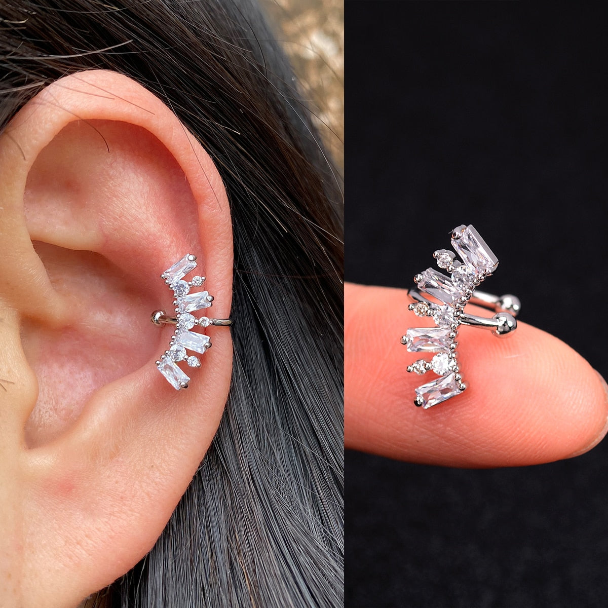 1Pcs Hot Sale Cute Metal Leaf Earcuff Clips On Earring for Women Girls No Fake Piercing Cartilage Earrings Ear Ring Without Hole