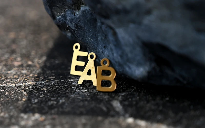 Stainless Steel Initial Letter and Heart Boho Choker Necklace