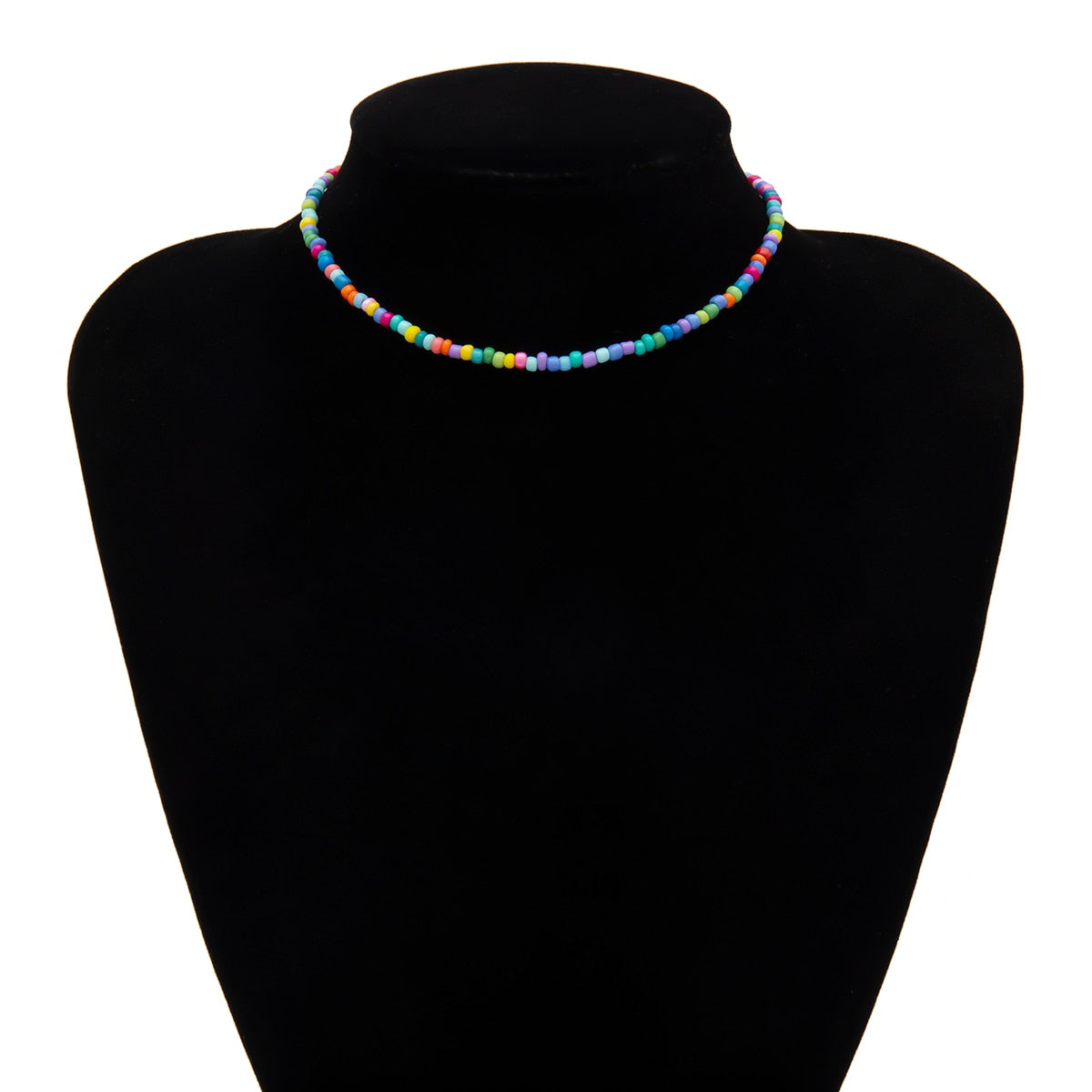 SHIXIN Separable 2 Layered White/Black Beads Necklaces Korean Small Beaded Conch Shell Choker Necklace for Women Fashion Collar