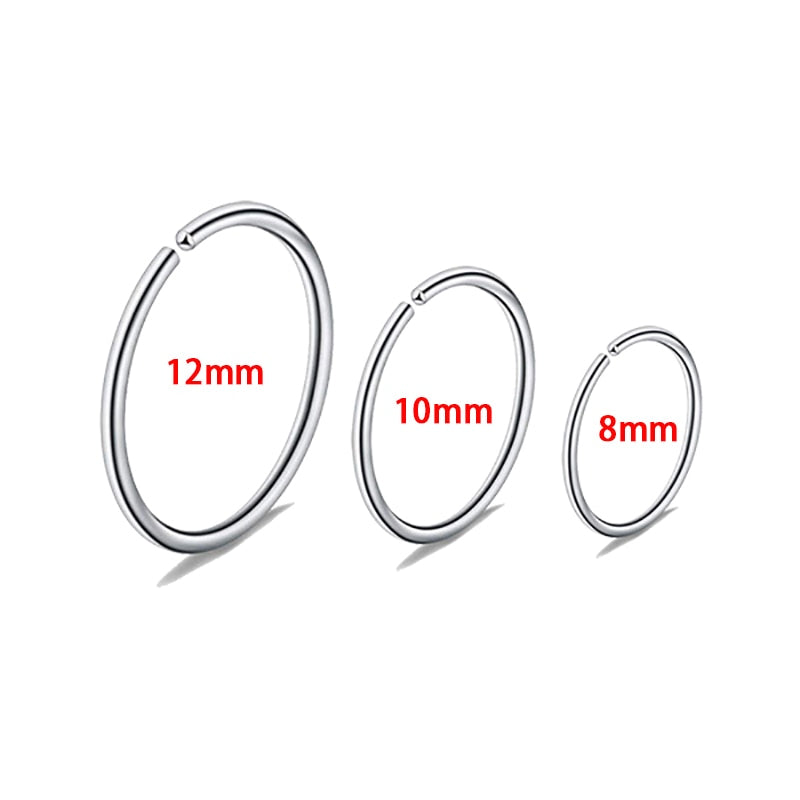 1pc Copper Nose Rings Hoop Septum V-Shap Ear Stud Tragus Cartilage Earring Helix Eyebrow Lip Piercing Nariz Body Jewelry 18G