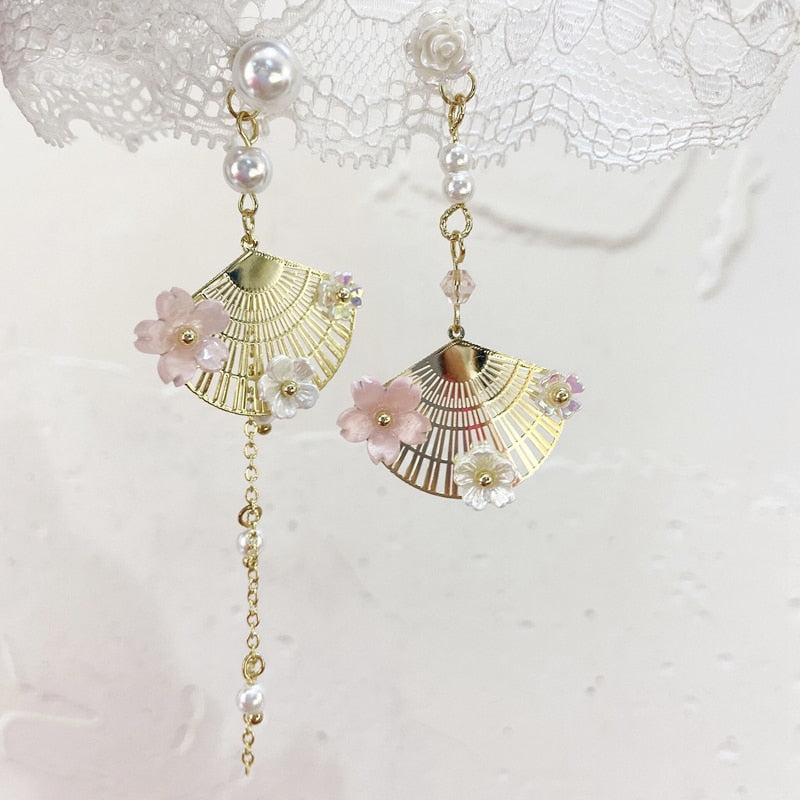 MENGJIQIAO New Elegant Metal Flower Cute Cat Dangle Earrings For Women Brincos Temperament pendientes mujer Holiday Jewelry