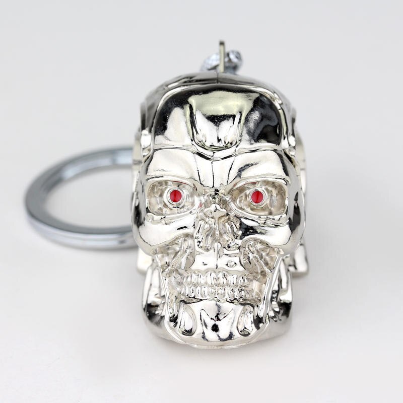 Vintage Charm Terminator Skull Head Keychain Men Women Fashion Pendant keyring Jewelry Car Key Accessories