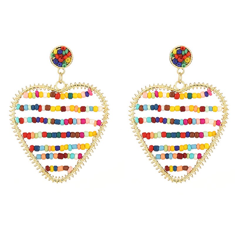 Fashion Boho Earrings For Women Colorful Style Sweet Flower Earrings Jewelry Spring Summer Floral Beaded Earrings Accessories