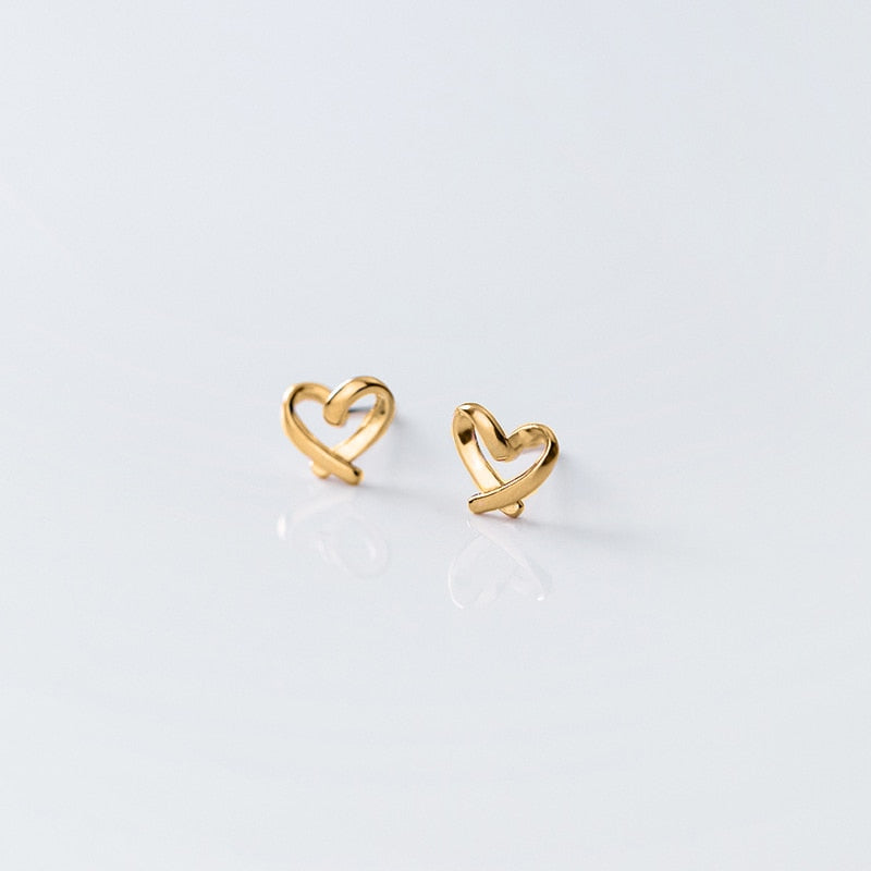 La Monada Small 925 Sterling Silver Stud Earrings For Women Piercing Ear Women Silver Earring 925 Heart Earrings Silver 925